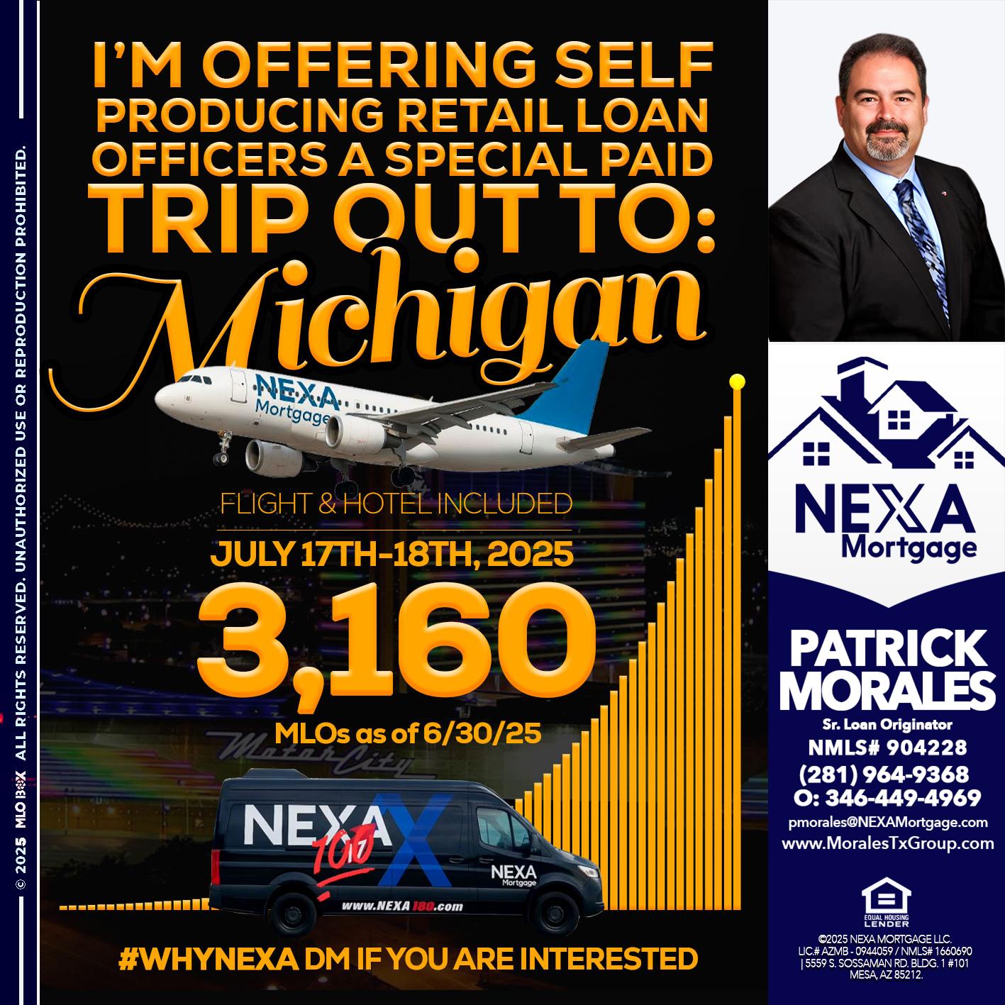 MICHIGAN TRIP - Patrick Morales -Sr. Loan Originator & Reverse Mortgage Specialist