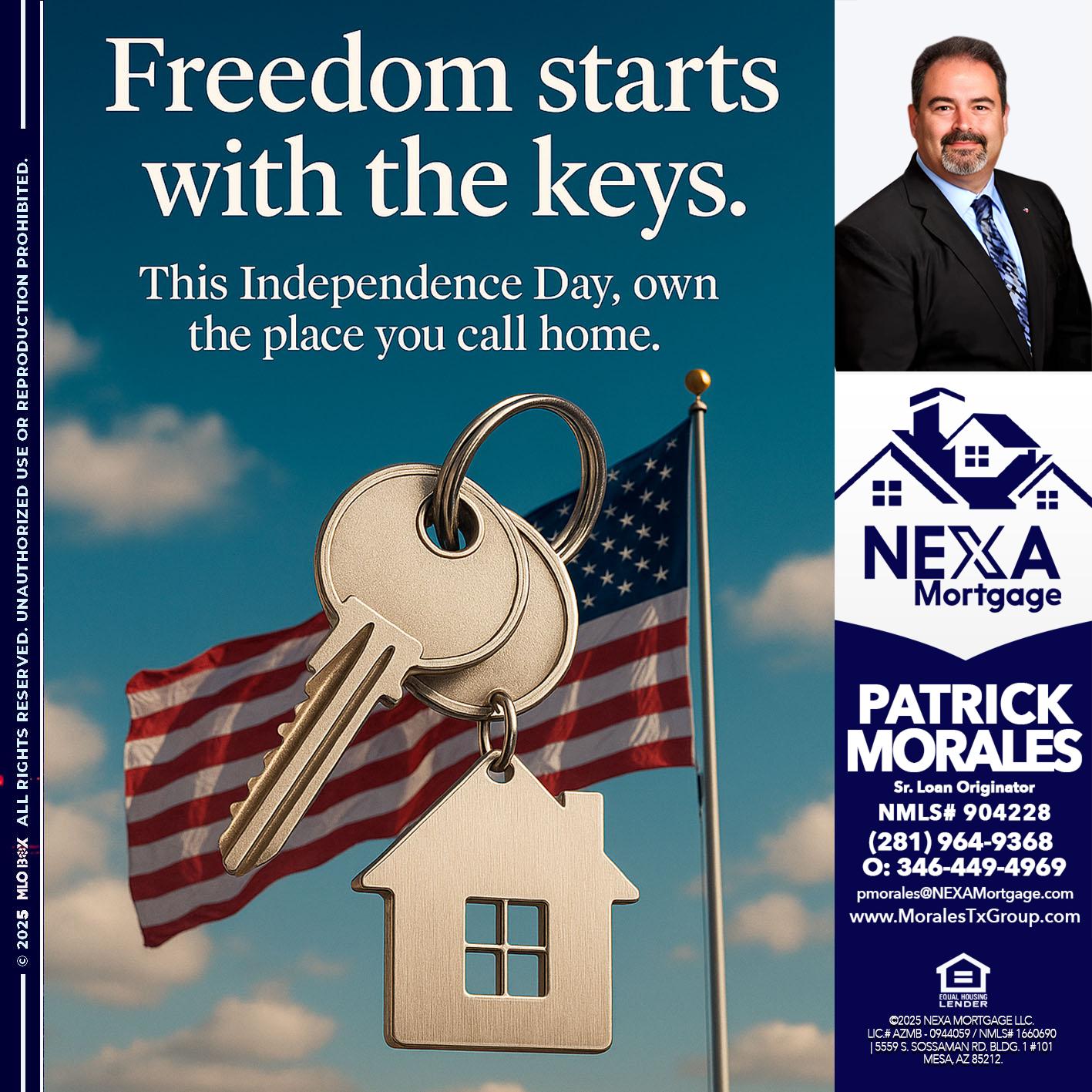 FREEDOM STARTS - Patrick Morales -Sr. Loan Originator & Reverse Mortgage Specialist