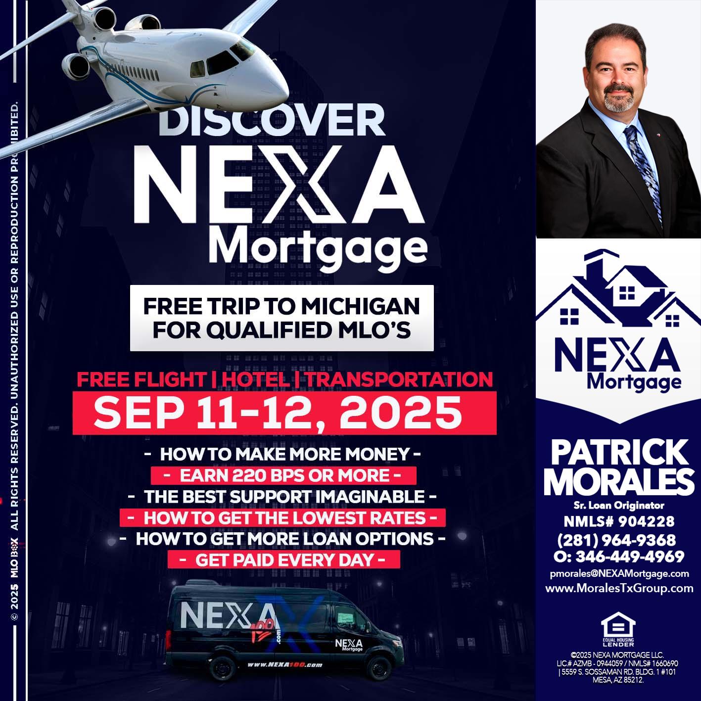 DISCOVER NEXA MORTGAGE - Patrick Morales -Sr. Loan Originator & Reverse Mortgage Specialist