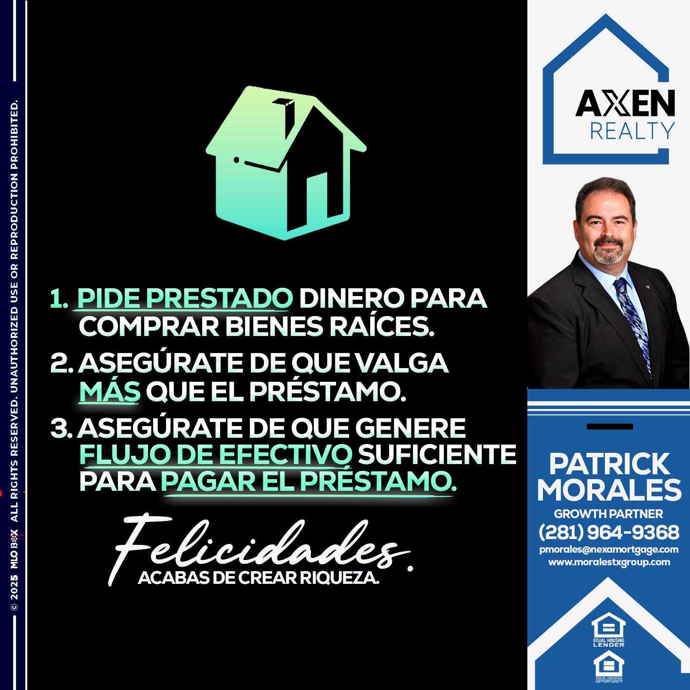 BORROW MONEY - Patrick Morales -Sr. Loan Originator & Reverse Mortgage Specialist