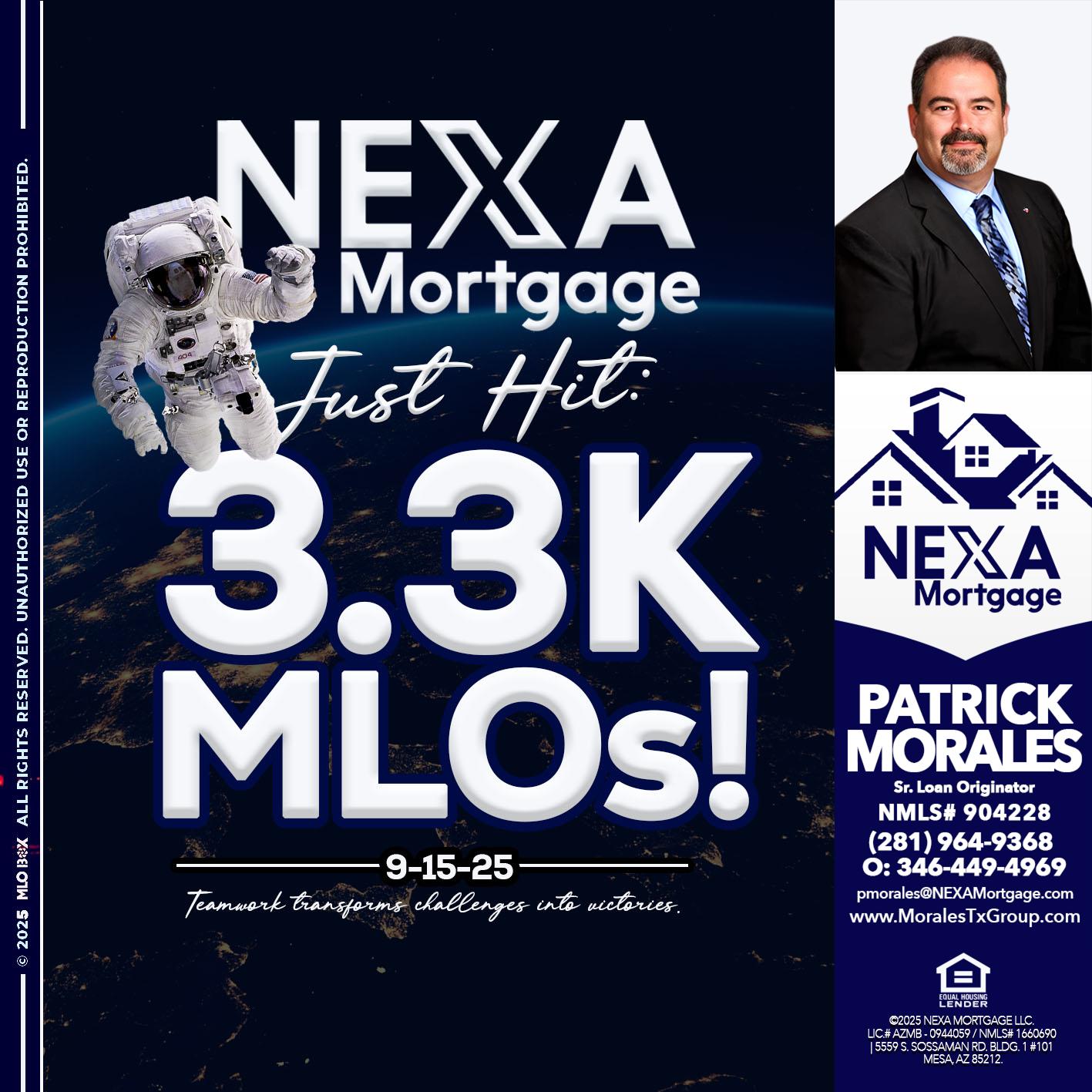 3.3K - Patrick Morales -Sr. Loan Originator & Reverse Mortgage Specialist
