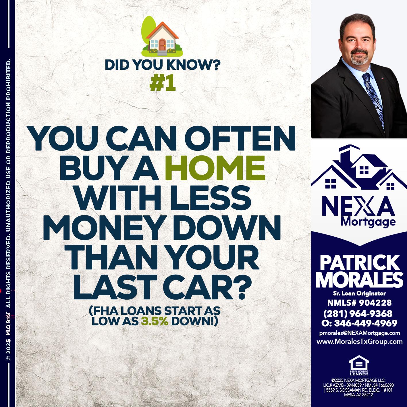 DID YOU KNOW #1 - Patrick Morales -Sr. Loan Originator & Reverse Mortgage Specialist