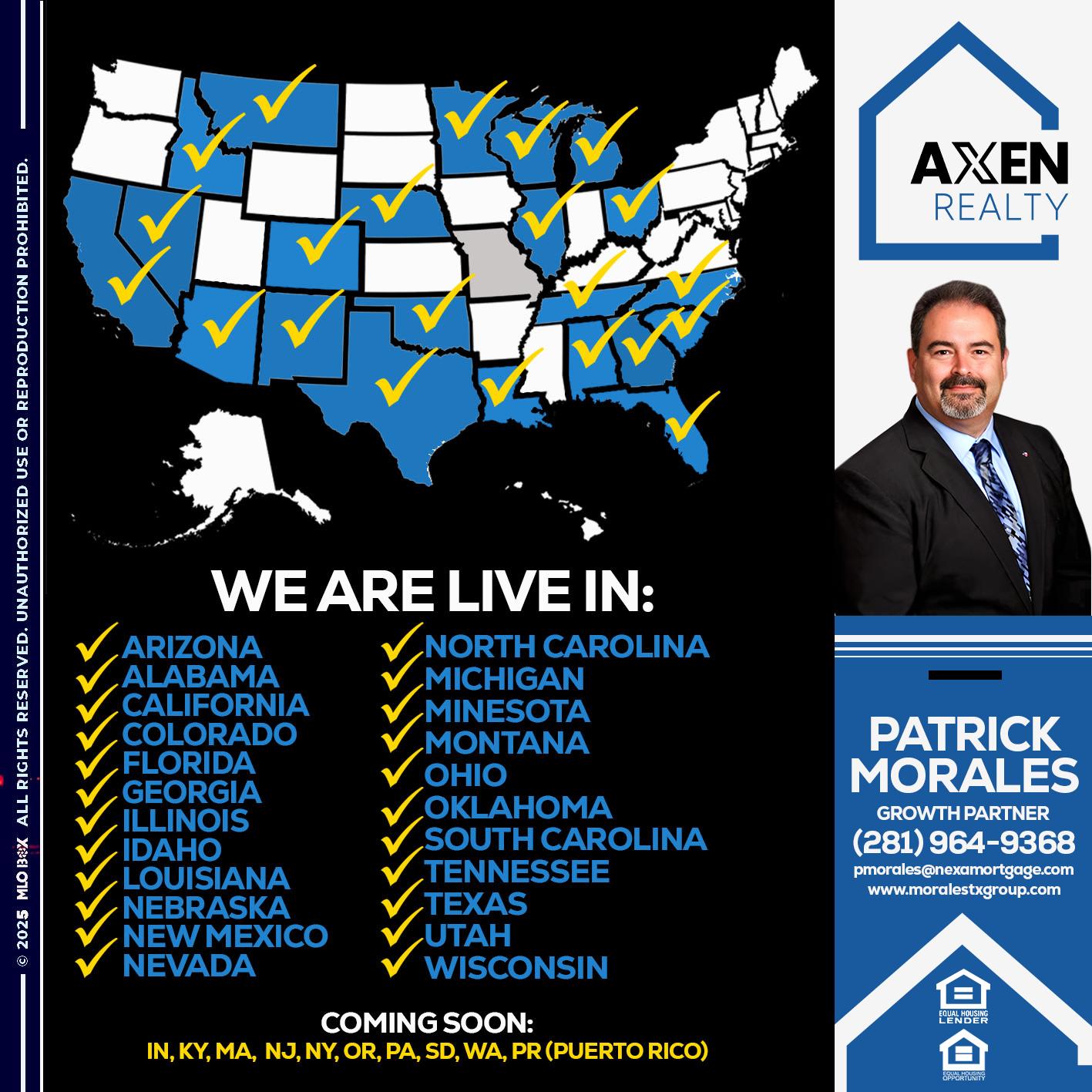 new states unlocked - Patrick Morales -Sr. Loan Originator & Reverse Mortgage Specialist