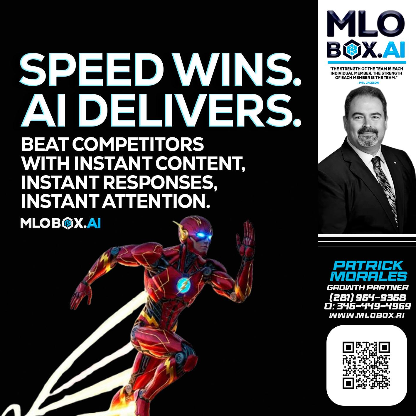 SPEED WINS - Patrick Morales -Sr. Loan Originator & Reverse Mortgage Specialist