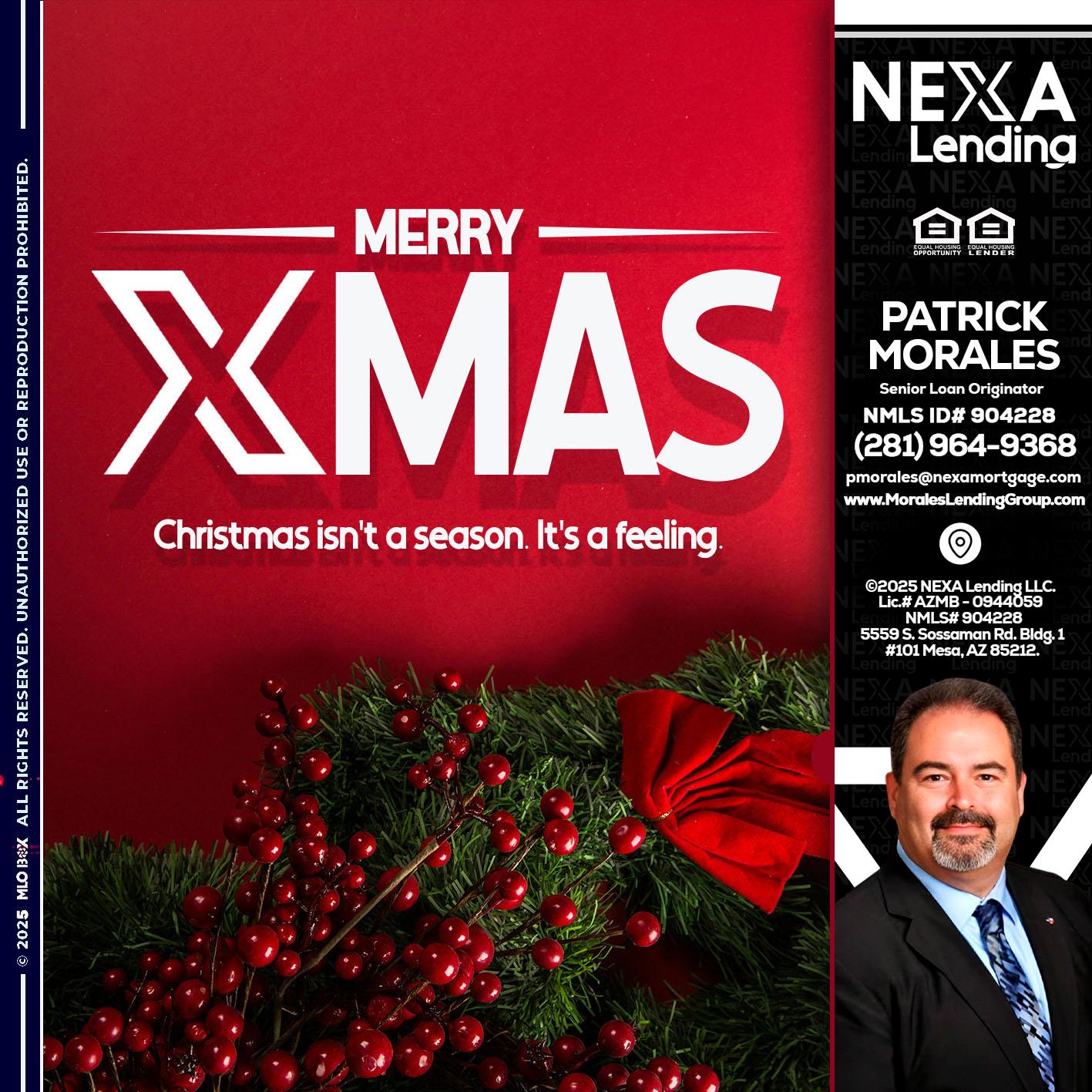 merry xmas - Patrick Morales -Sr. Loan Originator & Reverse Mortgage Specialist