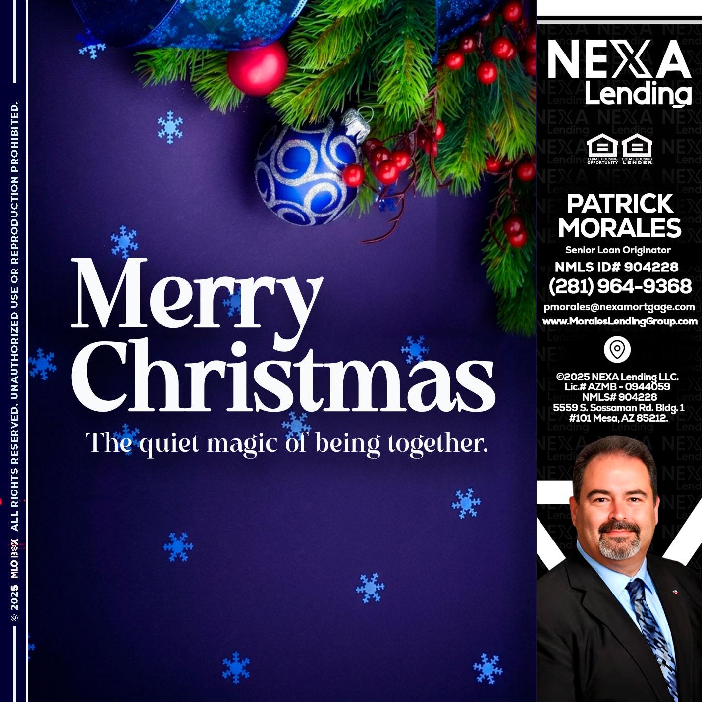 merry christmas - Patrick Morales -Sr. Loan Originator & Reverse Mortgage Specialist