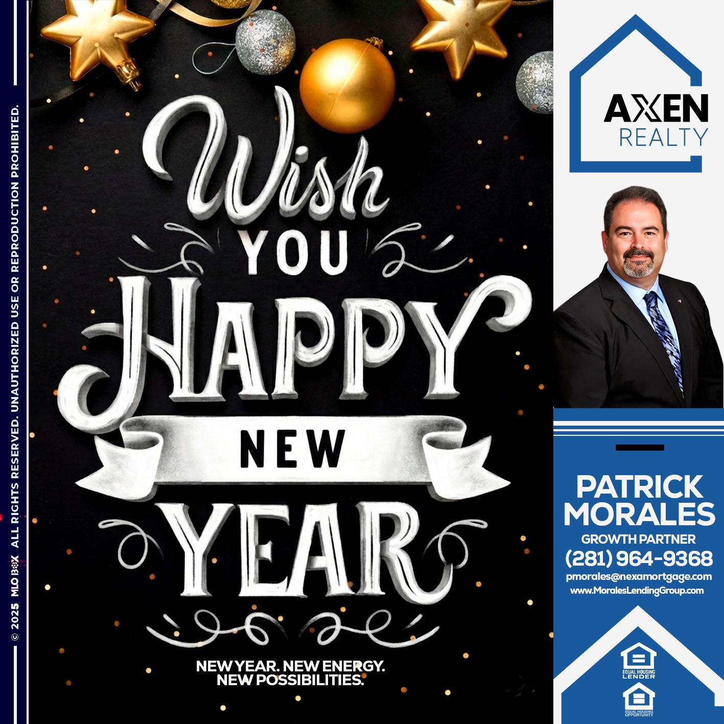 WISH YOU HAPPY NEW YEAR - Patrick Morales -Sr. Loan Originator & Reverse Mortgage Specialist