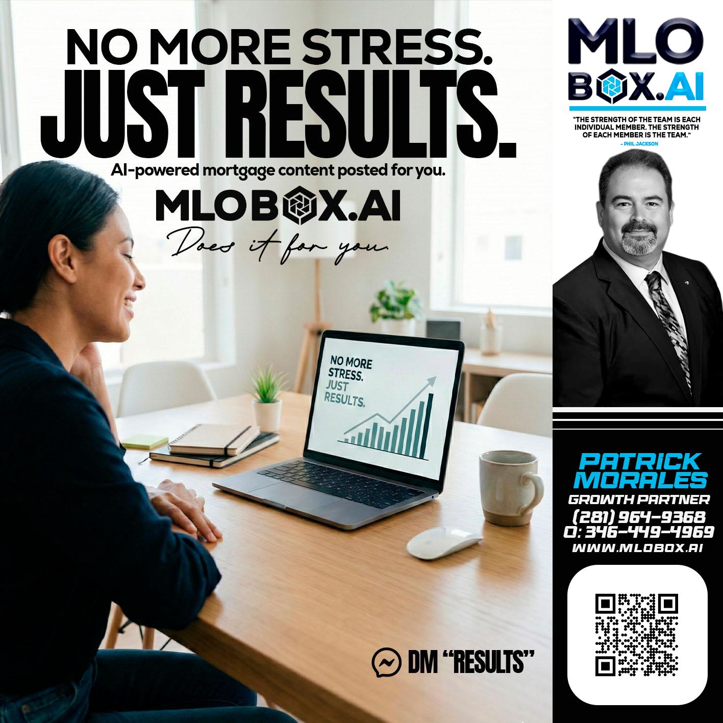 NO MORE STRESS - Patrick Morales -Sr. Loan Originator & Reverse Mortgage Specialist
