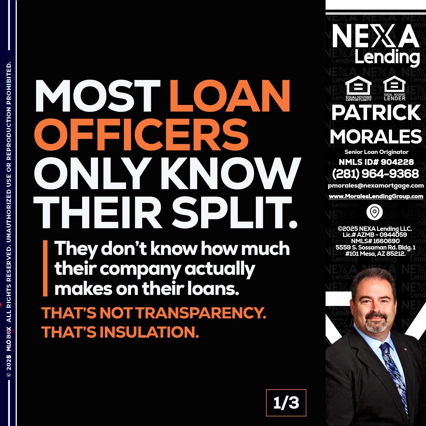 1 OF 3 - Patrick Morales -Sr. Loan Originator & Reverse Mortgage Specialist