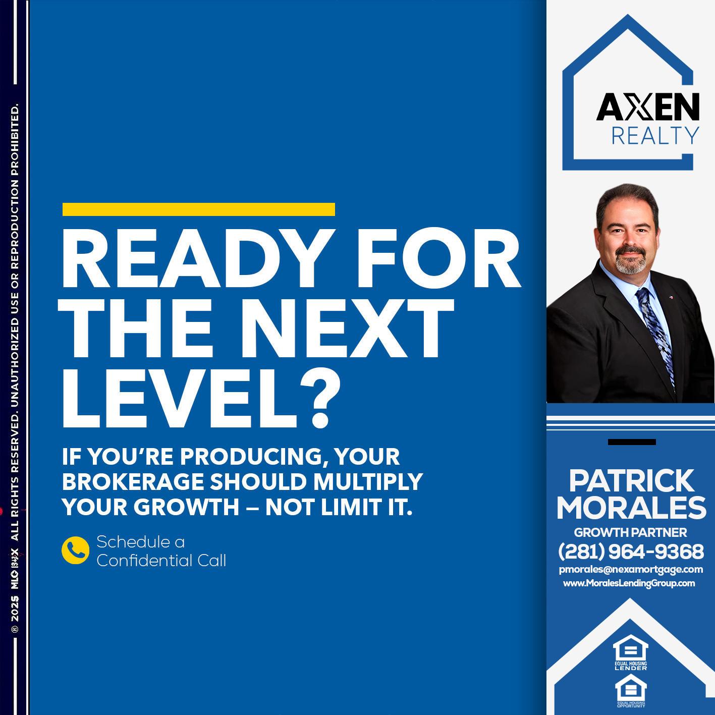 ready for the next level - Patrick Morales -Sr. Loan Originator & Reverse Mortgage Specialist