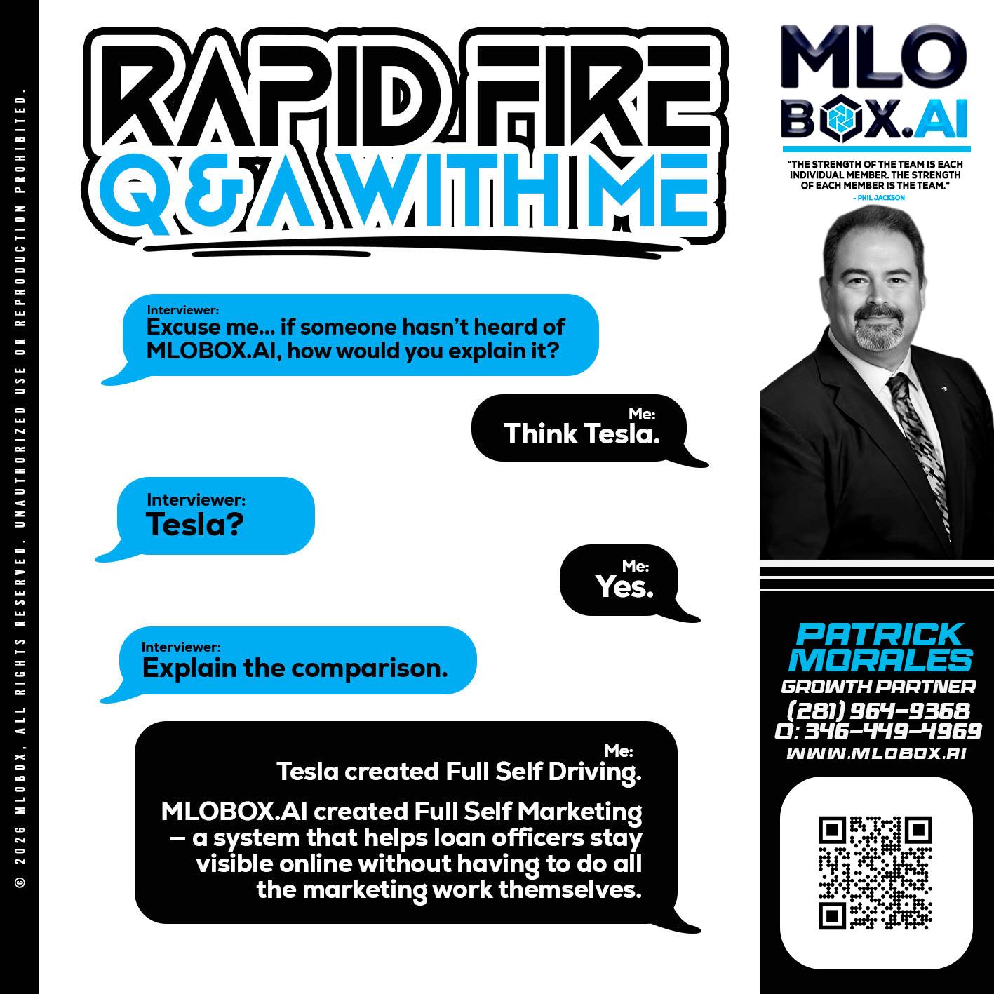 RAPID FIRE Q&A - Patrick Morales -Sr. Loan Originator & Reverse Mortgage Specialist