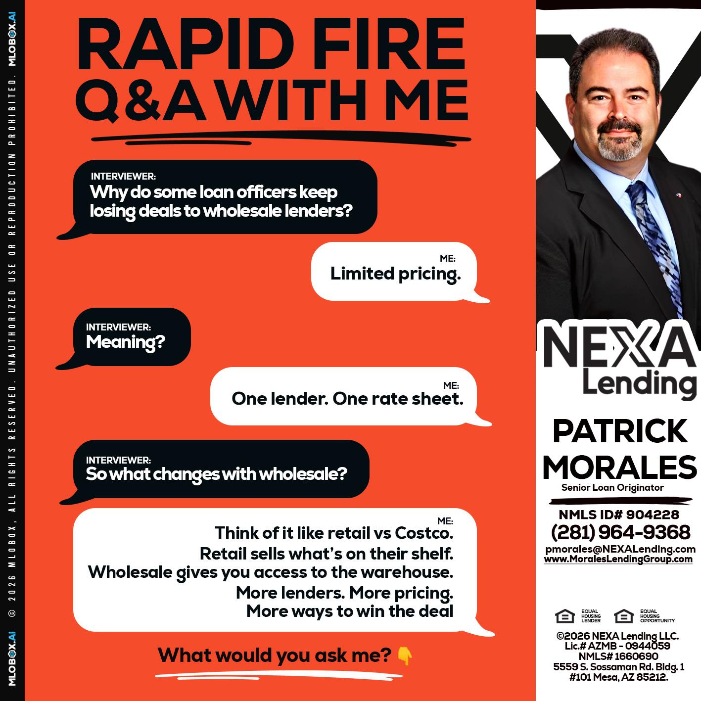 Q&A - Patrick Morales -Sr. Loan Originator & Reverse Mortgage Specialist
