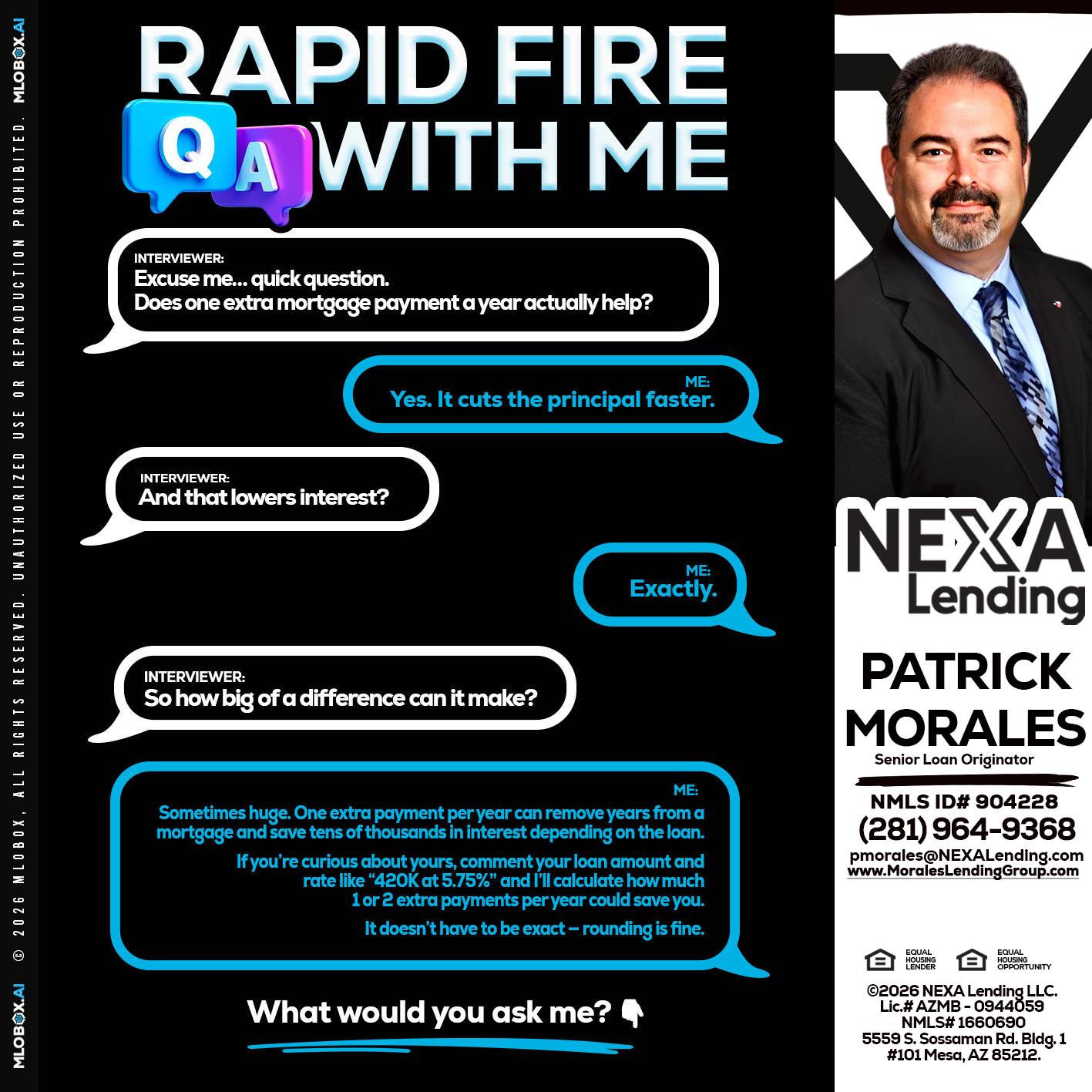 RAPID Q&A - Patrick Morales -Sr. Loan Originator & Reverse Mortgage Specialist