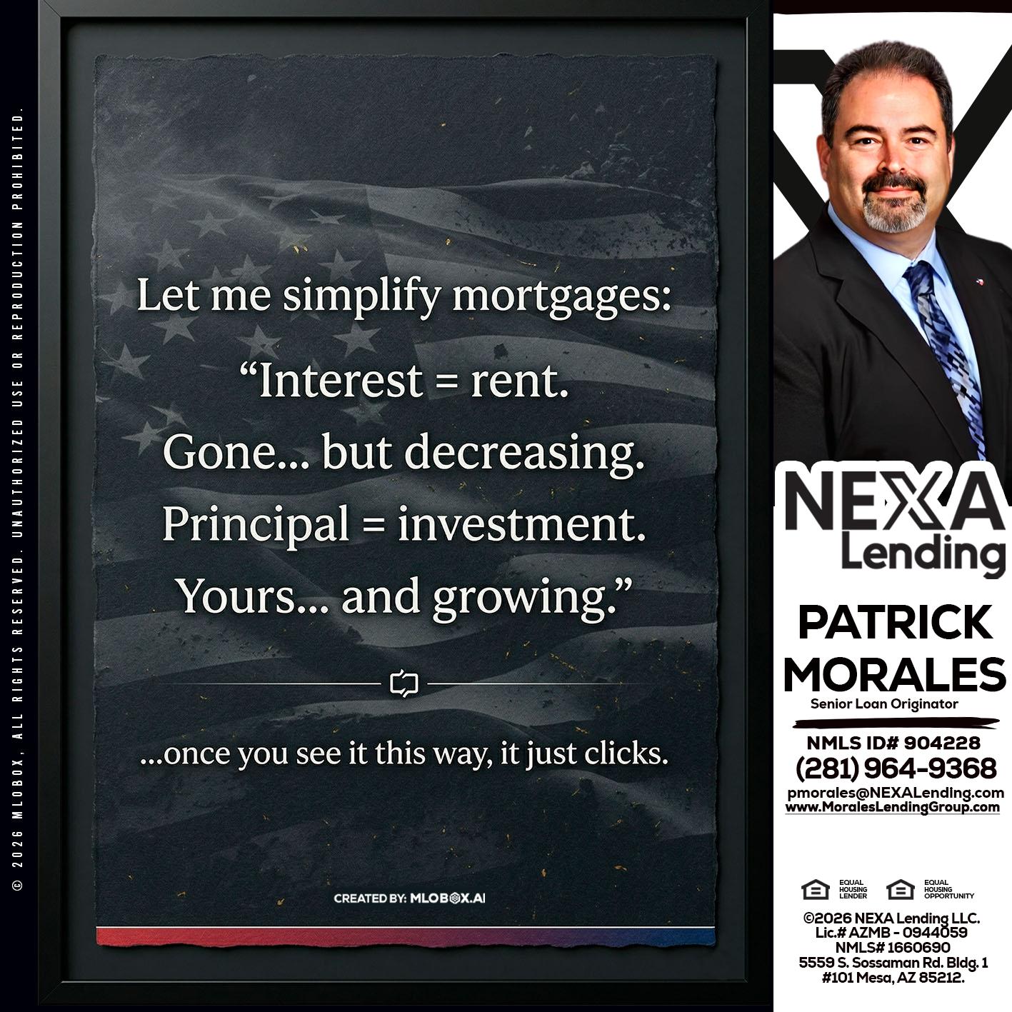 LET ME SIMPLIFY - Patrick Morales -Sr. Loan Originator & Reverse Mortgage Specialist