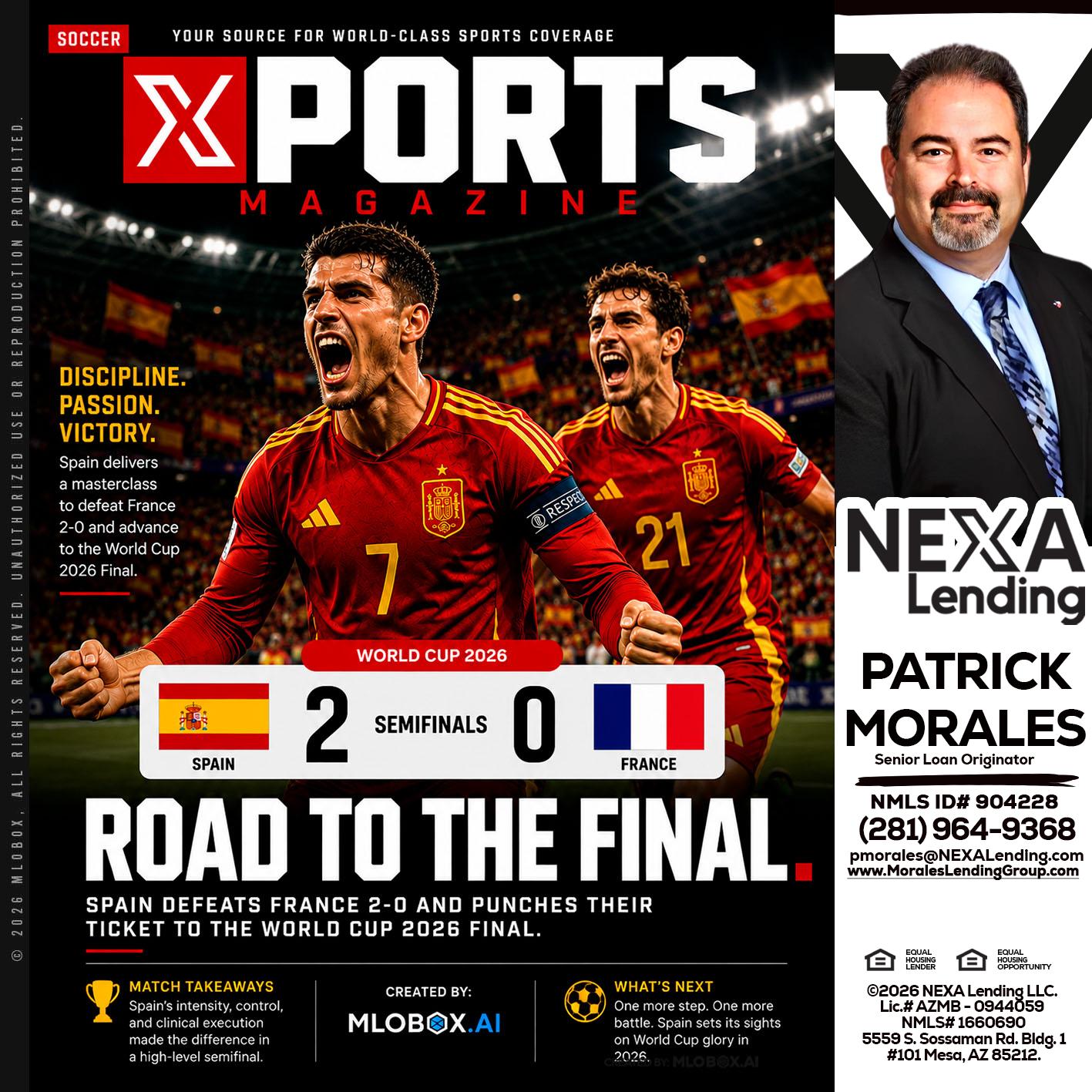 XPORTS WORLD CUP 2026 - Patrick Morales -Sr. Loan Originator & Reverse Mortgage Specialist