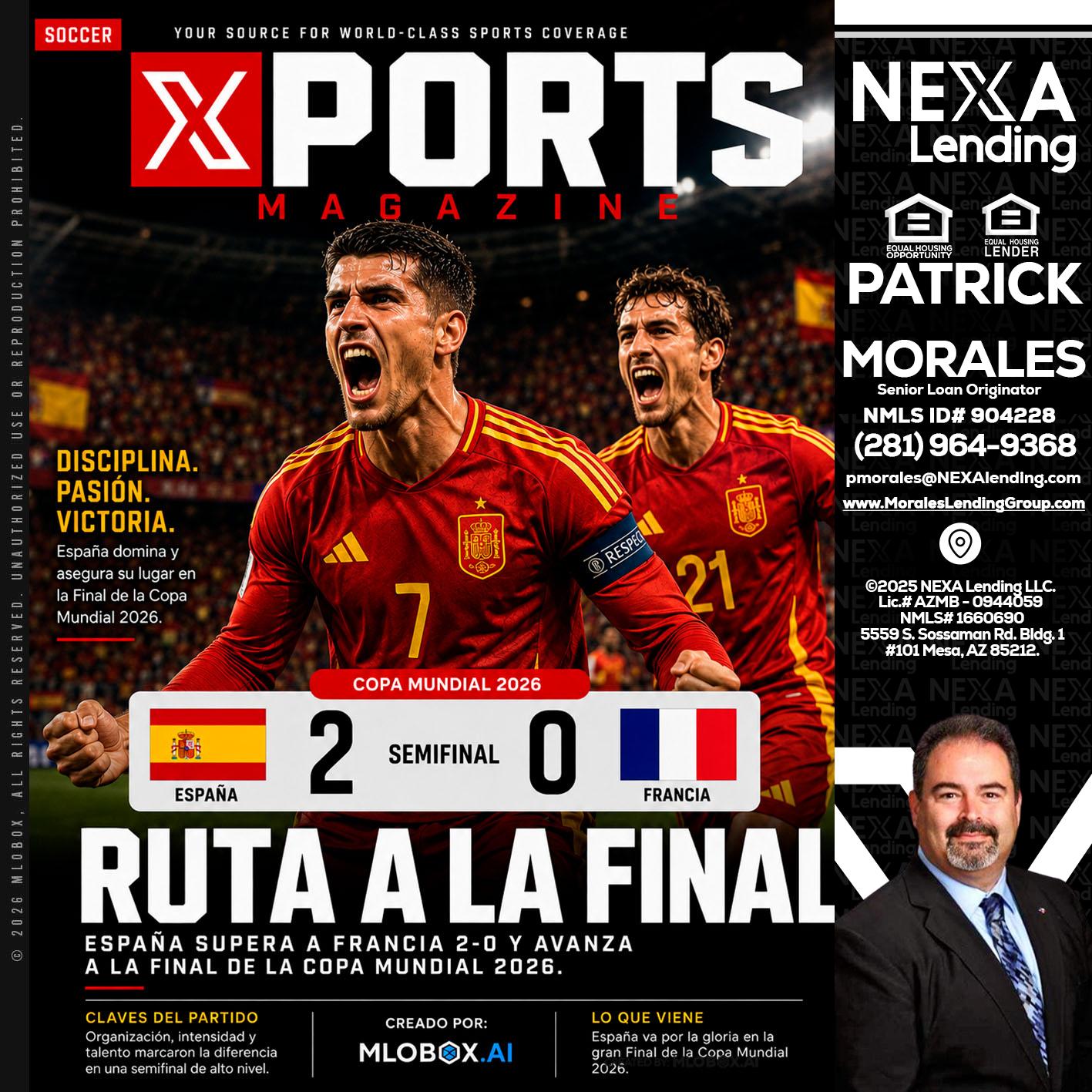 XPORTS COPA MUNDIAL 2026 - Patrick Morales -Sr. Loan Originator & Reverse Mortgage Specialist