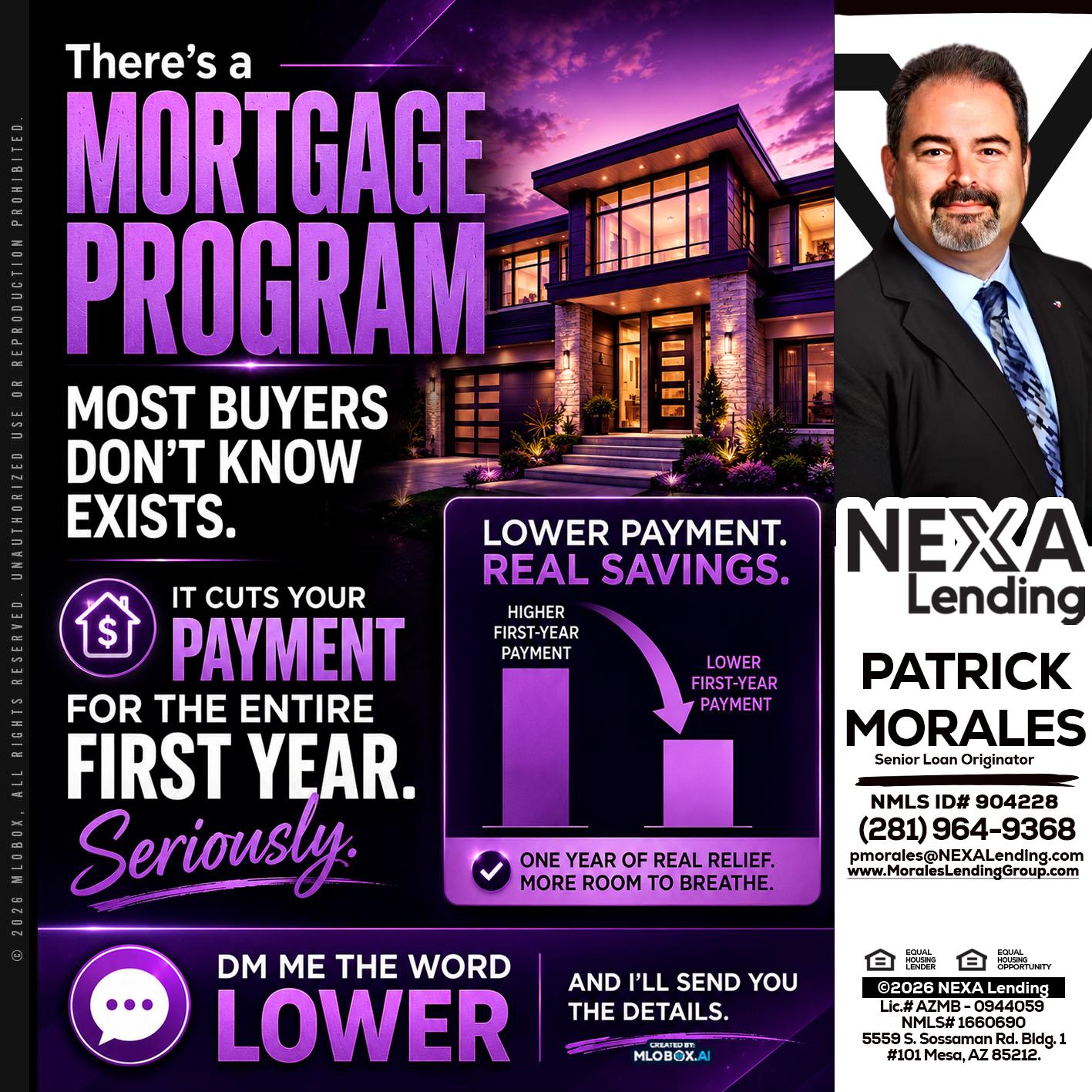 MORTGAGE PROGRAM - Patrick Morales -Sr. Loan Originator & Reverse Mortgage Specialist