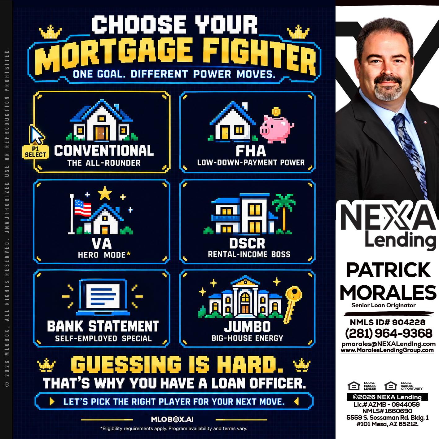 CHOOSE YOUR MORTGAGE - Patrick Morales -Sr. Loan Originator & Reverse Mortgage Specialist