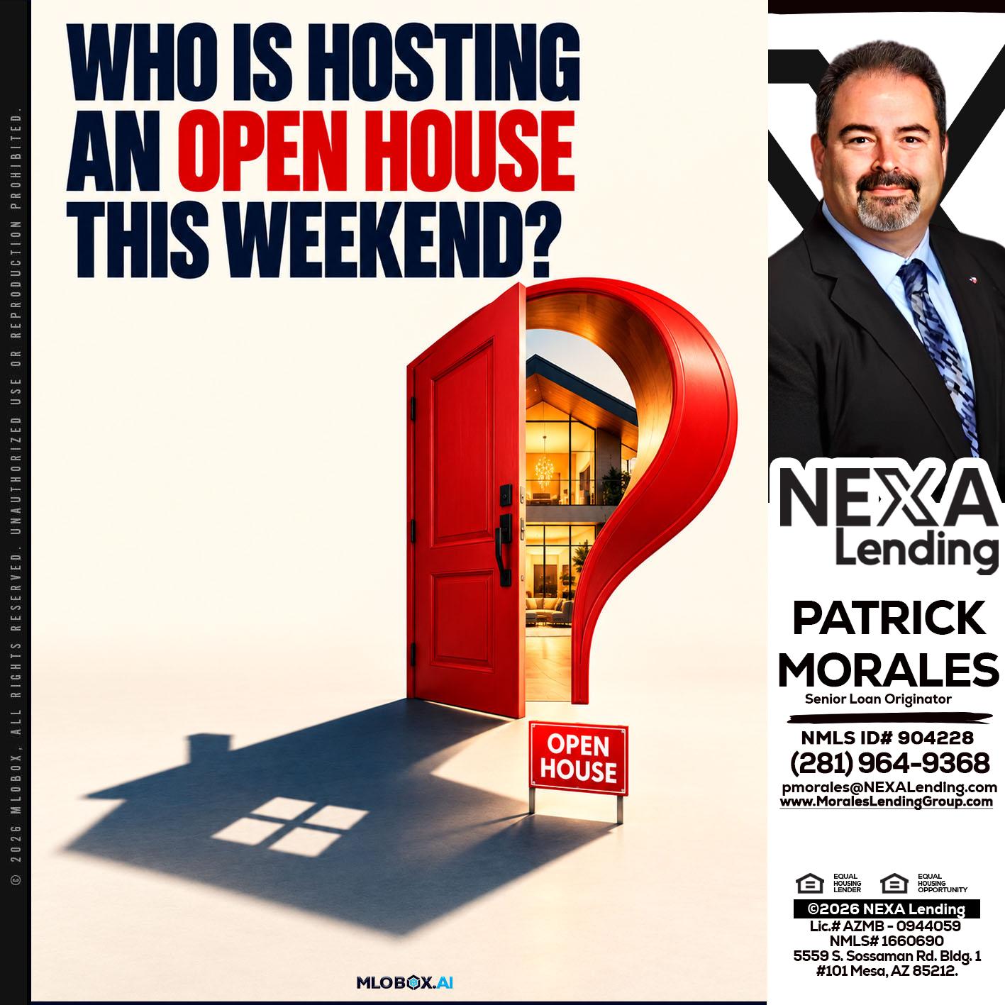 who is hosting - Patrick Morales -Sr. Loan Originator & Reverse Mortgage Specialist